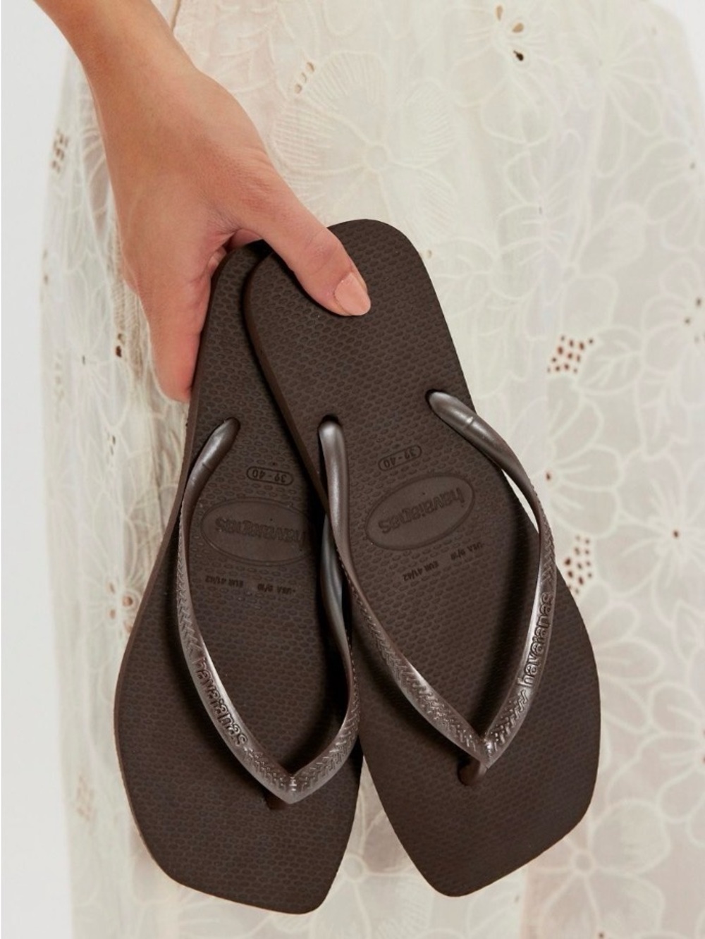 Havaianas black Slim Flip Flops